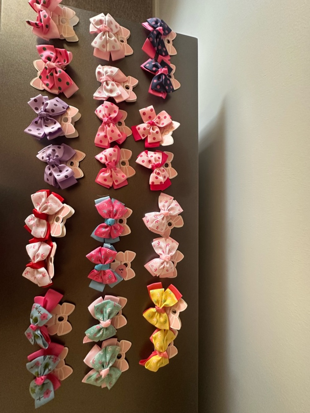 Kids Polka Dot & Floral Hair Bows - Multi Color Pack